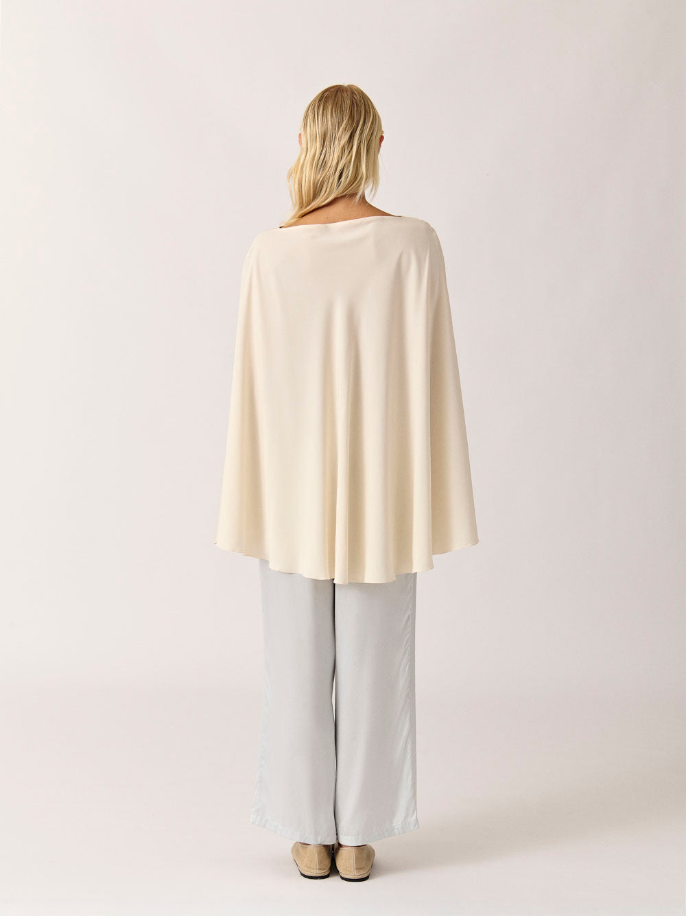 Oversized Silk Cape MILA
