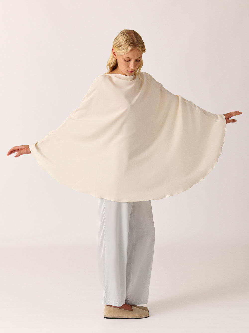 Oversized Silk Cape MILA