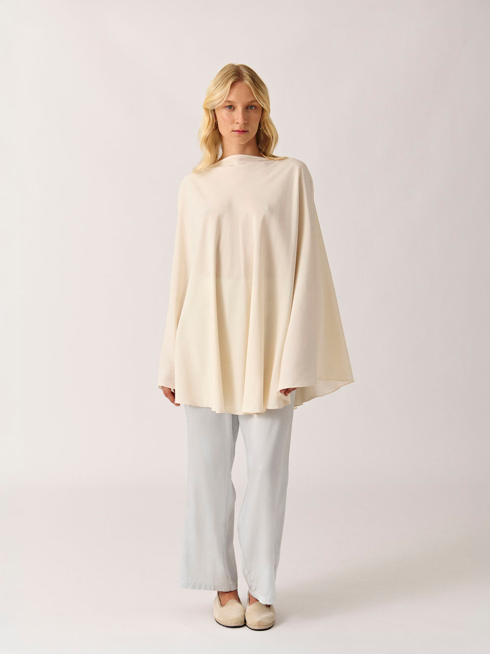 Oversized Silk Cape MILA